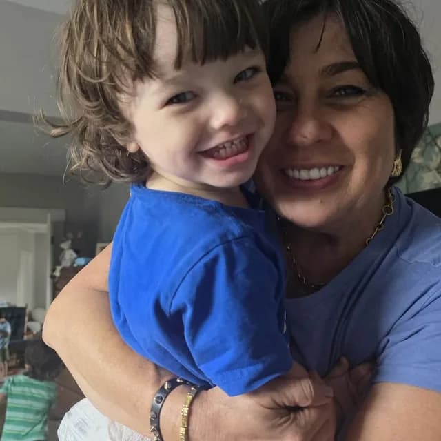 Julia with her grandson